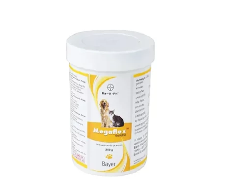 Bayer Elanco Megaflex Feed Supplement for Dogs & Cats, 250 gms at ithinkpets.com (1) (1)