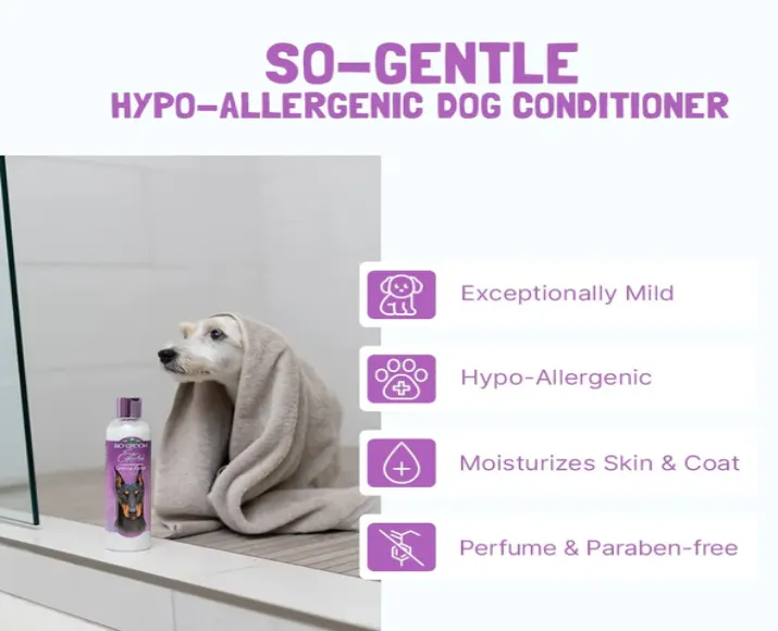 Bio-Groom So Gentle Hypo-Allergenic Crème Rinse Conditioner, 355 ml at ithinkpets.com (2)