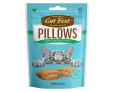 Catfest Pillows with Chicken Cream Cat Treat at ithinkpets.com (1)