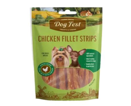 Dogfest Chicken Fillet Strips Dog Treat at ithinkpets.com