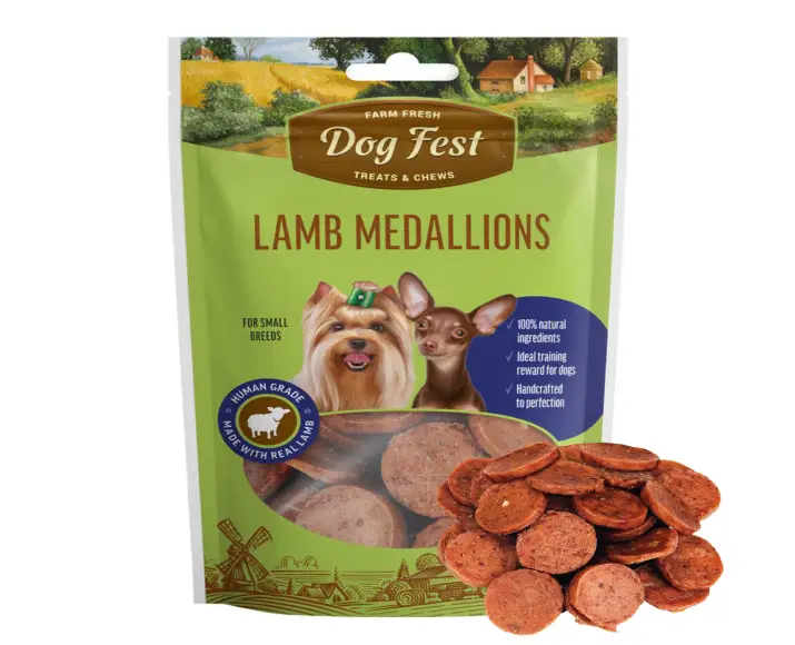 Dogfest Lamb Medallions Dog Treat at ithinkpets.com