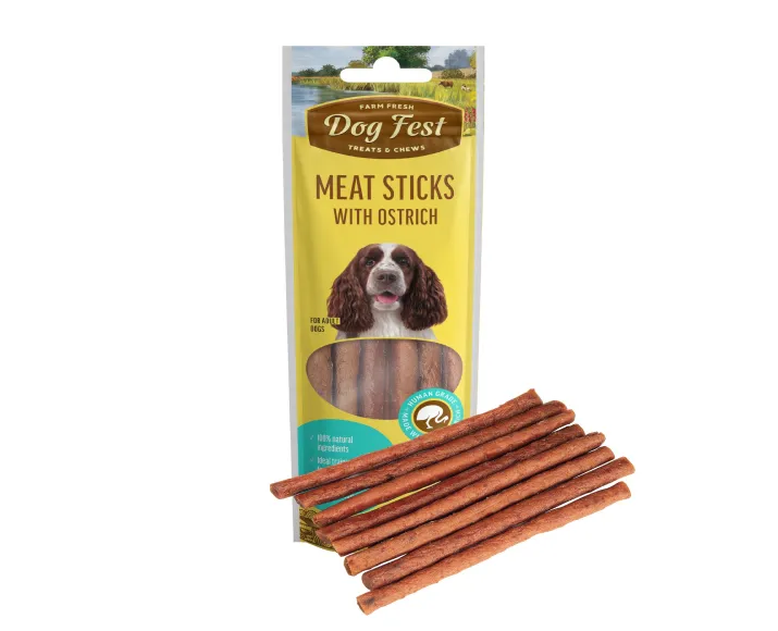 Dogfest Meat Sticks with Ostrich Dog Treat at ithinkpets.com (1)