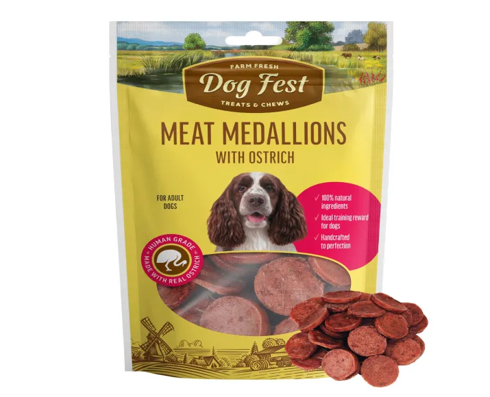 Dogfest Medallions with Ostrich Dog Treat at ithinkpets.com (1)