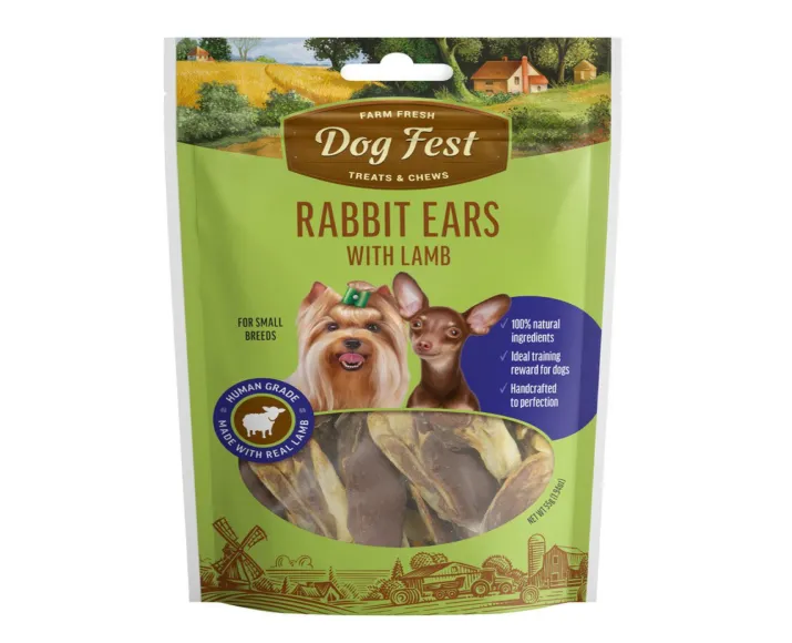 Dogfest Rabbit Ears With Lamb Dog Treat at ithinkpets.com (2)