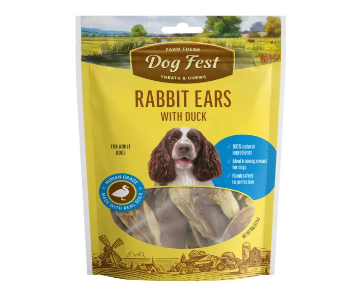 Dogfest Rabbit Ears with Duck Dog Treat at ithinkpets.com (2)
