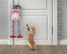 Fofos Blocky Meow Door Hanger Rabbit Toy for Cats at ithinkpets.com (2)