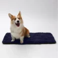 Fofos Chenille Memory Foam Mat, Blue, For Dogs & Cats