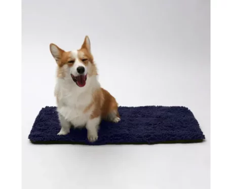 Fofos Chenille Memory Foam Mat Light Blue  M at ithinkpets.com (2)
