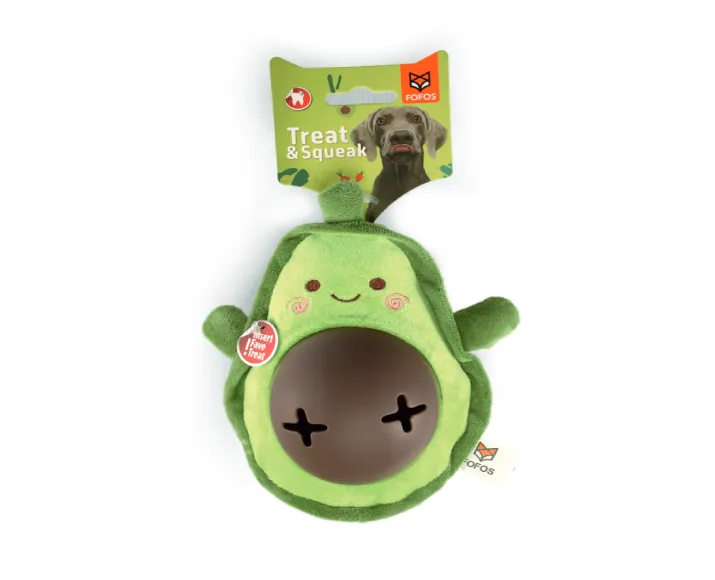 Fofos Cute Treat Dog Toy Avacado at ithinkpets.com (1)
