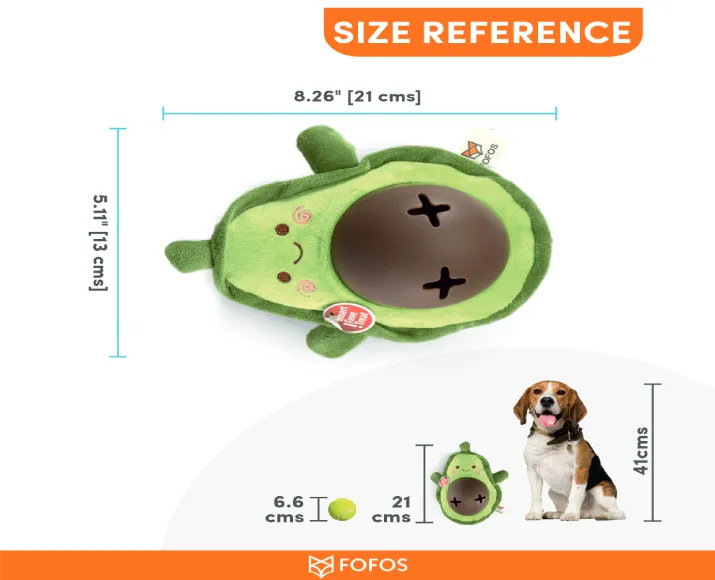 Fofos Cute Treat Dog Toy Avacado at ithinkpets.com (5)