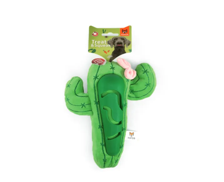 Fofos Cute Treat Dog Toy Cactus at ithinkpets.com (1)