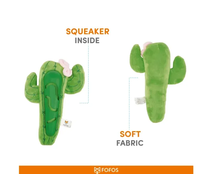 Fofos Cute Treat Dog Toy Cactus at ithinkpets.com (7)