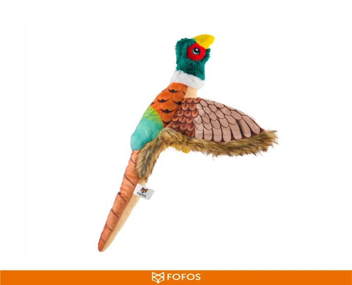 Fofos Dog Plush Toy Pheasant with Squeaker at ithinkpets.com (3)
