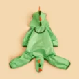 Fofos Dog Raincoat Dinosaur, Lightweight And Waterproof