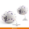 Fofos Durable Dog Ball Toy White And Purple