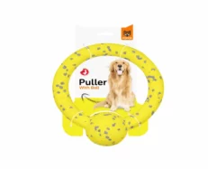 Fofos Durable Puller Dog Toy, Yellow And Greydog at ithinkpets.com (1)