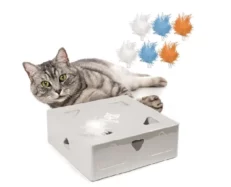 Fofos Electronic Cat Toy Errati Cat PIR Toy, White at ithinkpets.com (1)