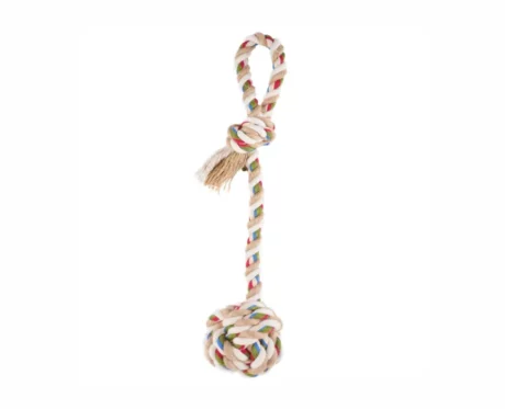 Fofos Flossy Rope Dog Toy with Ball at ithinkpets.com (1)