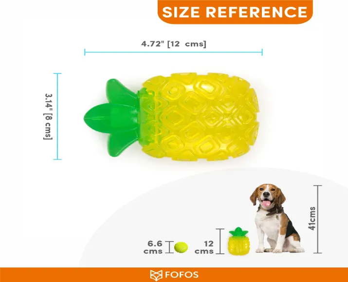 Fofos Fruity Bites Crazy Pineapple, Dog Squeaky Toy at ithinkpets.com (5)