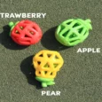 Fofos Fruity Bites Treat Dispenser Dog Toy Apple, 2 in 1 Dog Toy