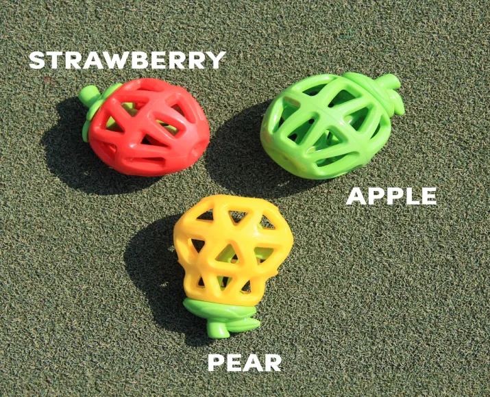 Fofos Fruity Bites Treat Dispenser Dog Toy Apple, 2 in 1 Dog Toy at ithinkpets.com (3)
