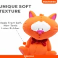 Fofos Latex Bi Cat Squeaky Dog Toy