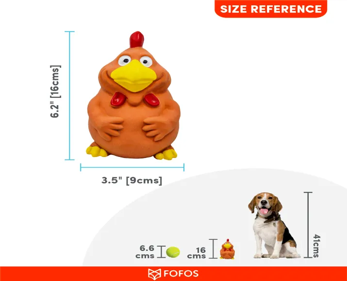 Fofos Latex Bi Rooster Squeaky Dog Toy at ithinkpets.com (5)