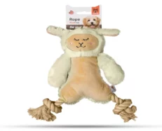 Fofos Ropeleg plush Sheep Toy for Dogs at ithinkpets.com (1)