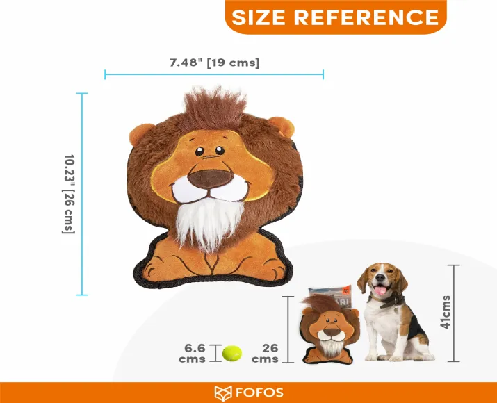 Fofos Safari Line Lion, Dog Plush Toy at ithinkpets.com (5)