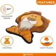 Fofos Safari Line Lion, Dog Plush Toy with Squeaker