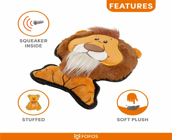 Fofos Safari Line Lion, Dog Plush Toy at ithinkpets.com (6)