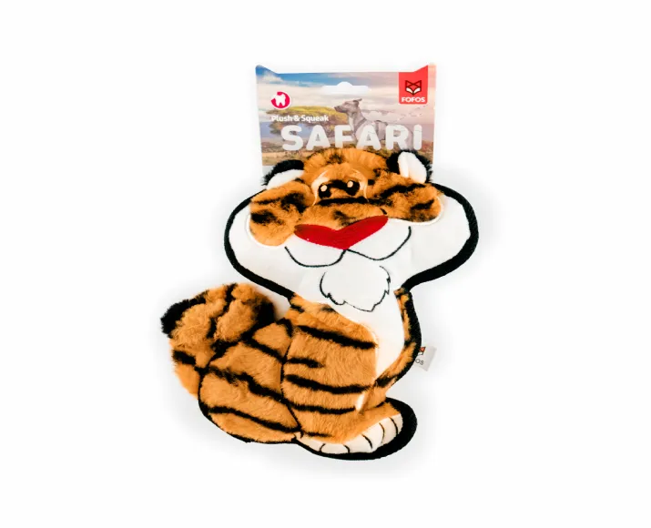 Fofos Safari Line Tiger, Dog Plush Toy at ithinkpets.com (1)