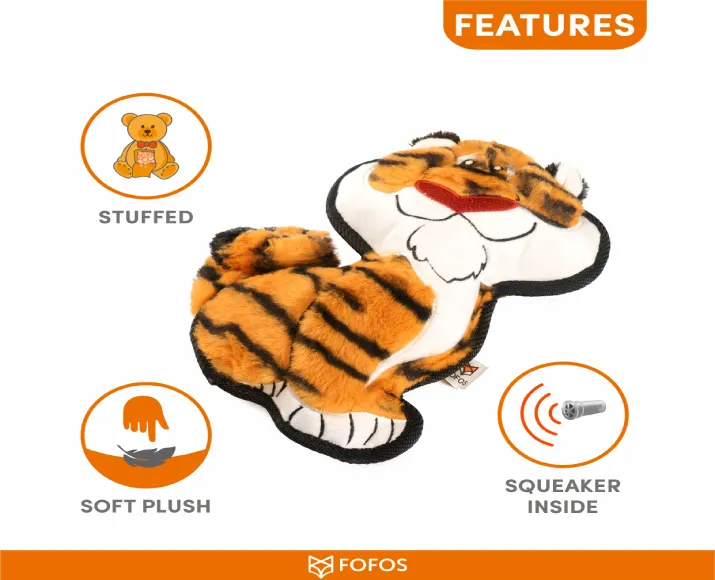 Fofos Safari Line Tiger, Dog Plush Toy at ithinkpets.com (6)