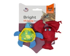 Fofos Summer Catnip Cat Toy Turtle with Lobster at ithinkpets.com (1)