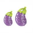 Fofos Vegi Bites Eggplant Loud Squeaky Dog Toy