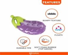 Fofos Vegi Bites Eggplant Loud Squeaky Dog Toy at ithinkpets.com (6)