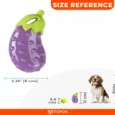 Fofos Vegi Bites Eggplant Loud Squeaky Dog Toy