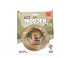 Fofos Woodplay Ring, Tough Chew Dog Toy at ithinkpets.com (1)