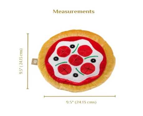 Jazz My Home Pizza Frisbee Dog Plush Toy at ithinkpets.com (2)