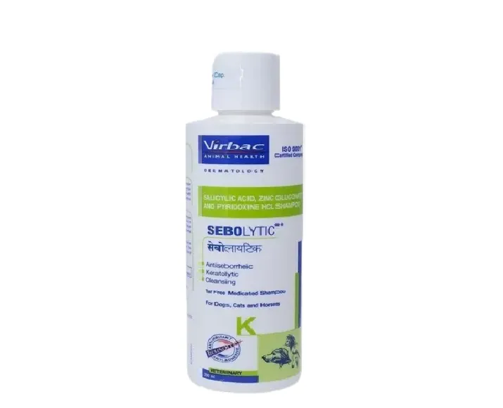 Virbac Sebolytic Medicated Shampoo for Dogs & Cats, 200 ml at ithinkpets.com (1)