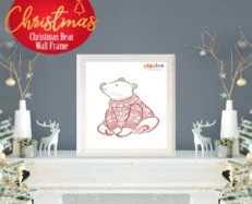 Jazz My Home Christmas Bear Wall Frame at ithinkpets.com (2)