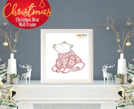 Jazz My Home Christmas Bear Wall Frame at ithinkpets.com (2)