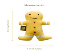 Jazz My Home Gingerbread Dog Plush Toy at ithinkpets.com (2)