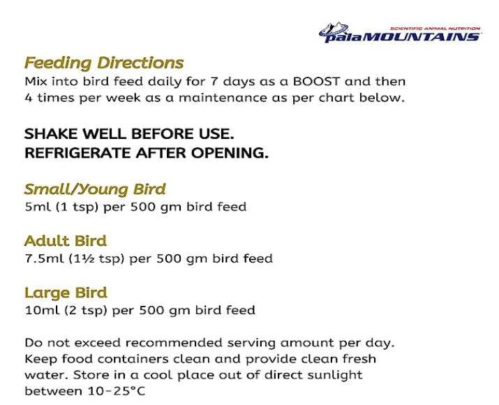 My Beau Avian Vitamin & Minerals For Birds, 300 ml at ithinkpets.com (4)