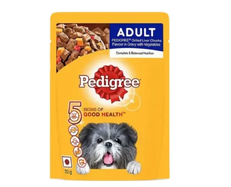 Pedigree Grilled Liver Chunks with Vegetables Gravy Adult Wet Dog Food at ithinkpets.com (1)