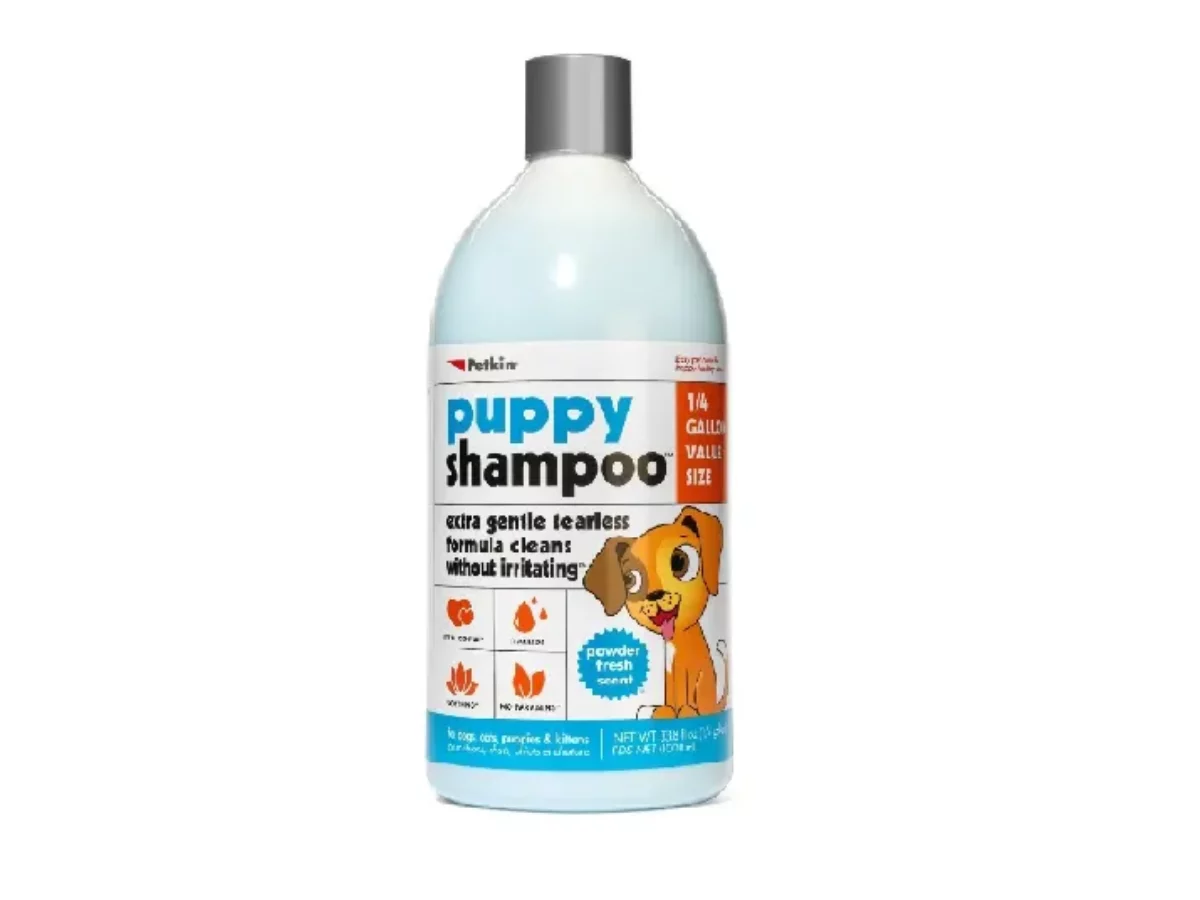 Petkin Tearless Powder Scent Puppy Shampoo, 1000 ml