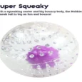 Petstages Nubbiez Treat & Squeak Dog Ball, Purple, Large