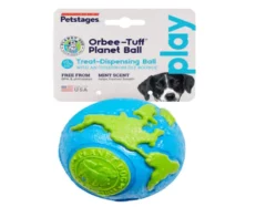 Petstages Orbee Tuff Planet Ball for Dog, Blue & Green at ithinkpets.com (2)