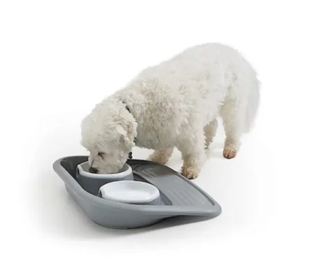 Savic Butler Food Serving Tray, 2 x 300 ml Bowl at ithinkpets.com (2)
