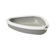 Savic Rincon Corner Cat Litter Tray with Rim For Cats, 23x18x5 inch at ithinkpets.com (1) (1)